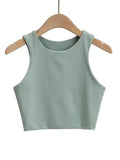 Summer Fashion Women Sexy Slim Tops O-neck Sleeveless Double Nylon Ladies Good Quality Tank Tops 6