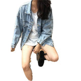Zingj Denim Jacket Female Fall 2024 New Loose BF Wind Retro Jacket Student Salt Clothes On The Street-Outfit