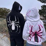 European Halloween Personality Men's And Women's Jackets Y2K Couple Big Size Spider-Man Zip