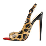 Onlymaker Women's Peep Toe 12cm Thin High Heels Pumps Sandals Ladies Shoes Open Toe Big Size Summer Stiletto