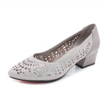 2021 New Summer Fashion Pumps Cut-outs Women Crystal Casual Ladies Shoes High Heels Tenis Feminino Genuine