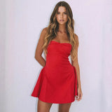 Strapless Upturned Flare Mini Dress- Outfit