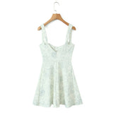 New Sleeveless Print Slim Short Dress In