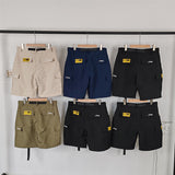 High Street Multi-Pocket Cruise Ship Printed Shorts Men's Fashion Brand Summer Loose Overalls Shorts
