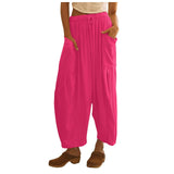 Waist Pleated High Wide Leg Loose Casual