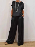 And Summer 2025 New Trendy Loose Shirt Broad Leg Trousers Casual