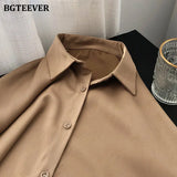 New Chic Women Satin Shirts Long Sleeve Solid Turn Down Collar Elegant Office Ladies Workwear Blouses