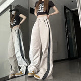 Side Zip Up Contrasting Straight Leg SweatpantsOutfit
