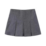 New Autumn 2023 Women's Dress High Waist Wide Pleated Skirt Shows Thin Miniskirt