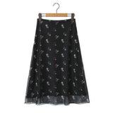 And Winter New Lace Printing Net Fashion Full-Length