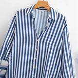 New Casual Loose Silk Satin Satin Sag Shirt