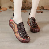 Zingj Mother Shoes Tie Baotou Deep Mouth Women's Shoes Leather Soft Heels Wear-Resistant Soft Soles Fashionable Middle-Aged And