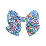 Lovely Baby Girls Print Flower Bohemian Style Bow BB Hair Clips Headwear Children Cute Cotton Hairpins Hair