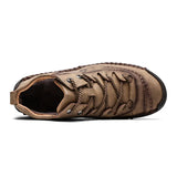 Zingj New Velvet Men's Shoes, High-Top Outdoor Men's Casual Shoes, Large Size Fine Belt Leather Shoes, Handmade Father