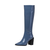 Zingj Boots Female Autumn And Winter 2023 New Thick Heel Thin High Boots Knight Boots High Heel Not Side Zipper Fashion-Outfit
