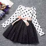 Girls Long Sleeves Dress Sequins Star Party Princess Dress Children's Casual Clothing Winter Daily Clothes Vestido