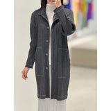 Folded HP Series 2025 Miyake Spring And Autumn Folded Women's Loose Folding Set Top Straight