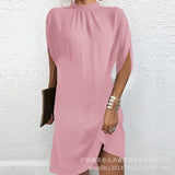 Zingj New Women's Elegant Watercolor Flower Mini Dress ODS3904