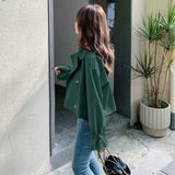 Zingj Short Coat Female 2024 Spring And Autumn New Korean Version Loose And Thin Hot Style Windbreaker Women's Jacket-Outfit