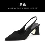 Zingj Show Thin Suede High Heel Single Shoes Female Temperament 2023 New Spring And Summer Thick Heel Simple After Empty Head