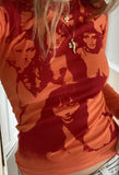 Screen Print Long Sleeve Tee- Outfit