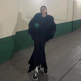 Neon Faux Fur Hooded Coat- Outfit