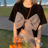 Sleeve T-shirts Women Popular Simple All-match Lovely New Arrival Ins College Leisure Korean Style Cosy Loose Elegant