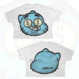 T-Shirt Hip-Hop Fun Cartoon Pattern Printing Oversized T-Shirt Original Gothic Cotton Short