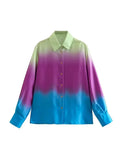 Spring Tie-Dye Printed Fashion Leisure Long-Sleeved