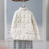 Hot Style Light And Short Down Jacket Female 2024 New Small Standing Collar Small Fragrant Wind White Duck Down Warm Coat Tide-Outfit