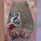 Zingj Y2K Jeans Street Clothing Original Hip-Hop Vintage Neo-Gothic Baggy Jeans 211-0-Outfit