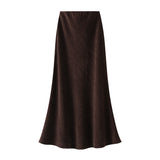 Fishtail Skirt Skirt Thick Autumn And Winter New High-Waist Thin Temperament A-Word Swing Dress