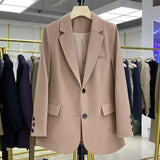 Zingj Suit Jacket Female Small Man 2024 Spring And Autumn Short Retro Korean Version Casual Show Thin Suit