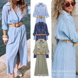 Explosion Woman With Belt Linen-Blend Shirt