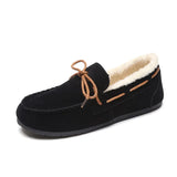 Autumn And Winter New Retro Velvet Thickened Warm Student Flat Cotton Shoes With One Foot Shallow Bean