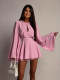 Women's New Fashion Temperament Show-Back Short Dress To The Waist Thin