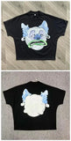 Men's T-Shirts Blutosatire Billdog Oversized T-Shirts Personalized Print High-Collar Sports Couples Short