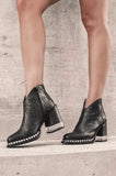 Zingj Size 2024 Embroidered Fashion Boots Women's Riveted Acrylic Crystal High-Heeled