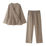 New Spring Style Kimono Coat 5427743 Trousers 5427431 211-0-Outfit