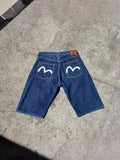 Shorts Y2K Pants Harajuku Hip-Hop Printed Baggy Denim Shorts Summer