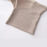 Spring Rib Knitted Asymmetrical Blouse