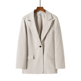 Women Blazer And Guard Pants Sets Two Pieces OL Single Breasted Jacket Formal Suit Pleated Trousers Spring Autumn