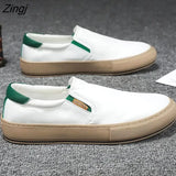 Sneakers Male Spring Footwear Casual Vulcanized Sneakers Man Leather White Shoes 2023 New Shoes