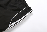 Contrast Piping Black Baggy SweatpantsOutfit