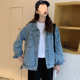 Zingj Style Denim Jacket Women's Versatile Comfort Fall 2024 New Simple Fashion Ins Fashion Jacket Jacket-Outfit