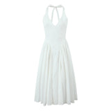 New Spring Style Cotton Dress With A Collar At The Waist And A Slim
