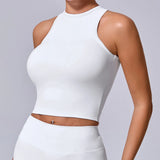 Zingj Moned Smock Speed Dry Vest Female Naked Tight Yoga Dress Running Fitness Top BT095- Outfit