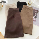 Women Pure A-line Sexy Prevalent Daily Minimalist Ulzzang Fall Basic Preppy Street Style BF Newest Above Knee Ins