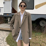 Zingj Suit Jacket Female 2024 Spring And Autumn New Korean Version Loose Design Sense Casual Temperament Suit