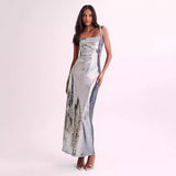 Women's Dress Glide Evening Dress Sexy Bare Back Sling Dress